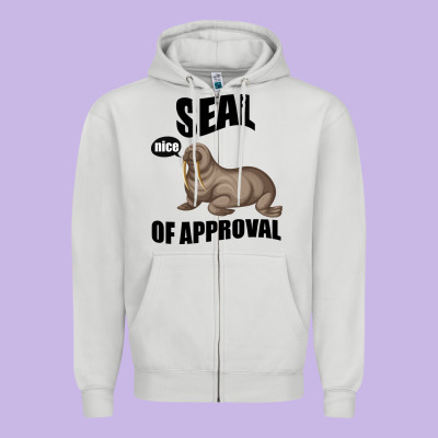 Seal Nice Of Approval Zipper Hoodie Designed By Bettercallsaul