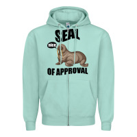 Seafoam Seal nice Of Approval Zipper Hoodie - Bettercallsaul