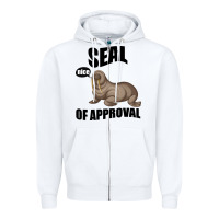 White Seal nice Of Approval Zipper Hoodie - Bettercallsaul