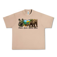 Burro Peace Love Brown Bear Urban Heavy Tee - LillyAllenDesigns
