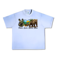 Grape Ice Peace Love Brown Bear Urban Heavy Tee - LillyAllenDesigns