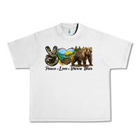 Lunar Rock Peace Love Brown Bear Urban Heavy Tee - LillyAllenDesigns
