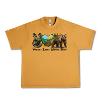 Peanut Butter Peace Love Brown Bear Urban Heavy Tee - LillyAllenDesigns
