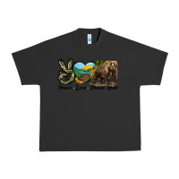 Pigment Black Peace Love Brown Bear Urban Heavy Tee - LillyAllenDesigns