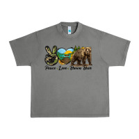 Tornado Peace Love Brown Bear Urban Heavy Tee - LillyAllenDesigns