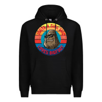 Black Retro Sunset Just A Girl Who Loves Bigfoot Premium Hoodie - artisFamous