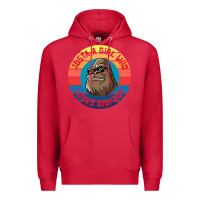 Cardinal Retro Sunset Just A Girl Who Loves Bigfoot Premium Hoodie - artisFamous
