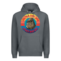 Rock Retro Sunset Just A Girl Who Loves Bigfoot Premium Hoodie - artisFamous