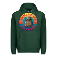 Sports Green Retro Sunset Just A Girl Who Loves Bigfoot Premium Hoodie - artisFamous