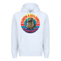 White Retro Sunset Just A Girl Who Loves Bigfoot Premium Hoodie - artisFamous