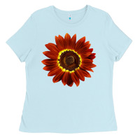 Baby Blue Rouge Royale Sunflower Ladies Tee - LillyAllenDesigns