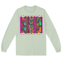 Matcha tie dye hearts and butterfly with flowers Long Sleeve Tee - Artiststas