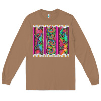 Toasted Coconut tie dye hearts and butterfly with flowers Long Sleeve Tee - Artiststas