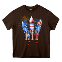 Chocolate Brown Let's Get Lit Heavy Core Tee - RanaPortraitStore