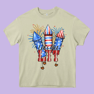 Let's Get Lit Heavy Core Tee Designed By Ranaportraitstore