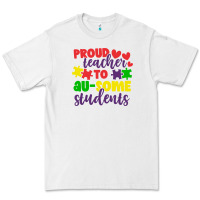 White proud teacher to ausome students Premium Tee - CowhideDigitalArt