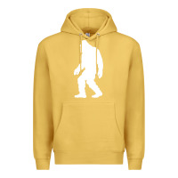 Antique Gold bigfoot walking silhouette Premium Hoodie - artisFamous