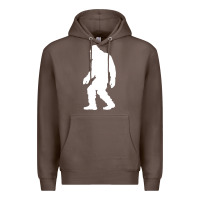 Coffee bigfoot walking silhouette Premium Hoodie - artisFamous