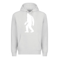 Dove Grey bigfoot walking silhouette Premium Hoodie - artisFamous