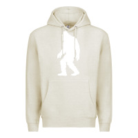 Oatmeal Heather bigfoot walking silhouette Premium Hoodie - artisFamous
