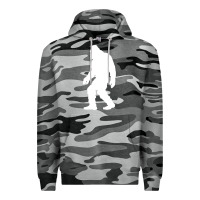 Slate Camo bigfoot walking silhouette Premium Hoodie - artisFamous