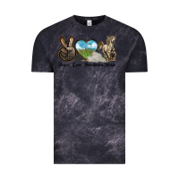Cloud Black Peace Love Percheron Horse Vintage Tee - LillyAllenDesigns