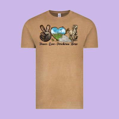 Peace Love Percheron Horse Vintage Tee Designed By Lillyallendesigns