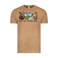 Vintage Camel Peace Love Percheron Horse Vintage Tee - LillyAllenDesigns