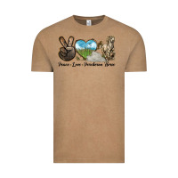 Vintage Coffee Peace Love Percheron Horse Vintage Tee - LillyAllenDesigns