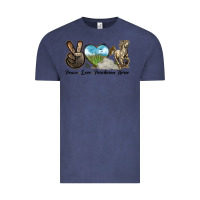 Vintage Denim Peace Love Percheron Horse Vintage Tee - LillyAllenDesigns