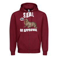 Burgundy Seal nice Of Approval Zipper Hoodie - Bettercallsaul
