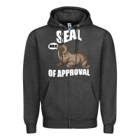 Charcoal Heather Seal nice Of Approval Zipper Hoodie - Bettercallsaul