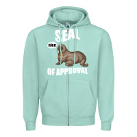 Seafoam Seal nice Of Approval Zipper Hoodie - Bettercallsaul