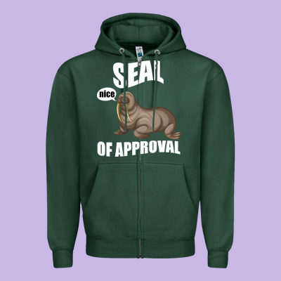 Seal Nice Of Approval Zipper Hoodie Designed By Bettercallsaul