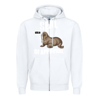 White Seal nice Of Approval Zipper Hoodie - Bettercallsaul