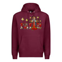 Burgundy faith our lady of guadalupe cross Premium Hoodie - BarkalooDesign