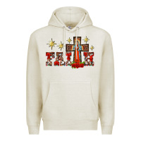 Oatmeal Heather faith our lady of guadalupe cross Premium Hoodie - BarkalooDesign