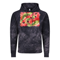 Cloud Black watermelon strawberry kiwi background Vintage Hoodie - BarkalooDesign