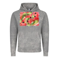 Cloud Rock watermelon strawberry kiwi background Vintage Hoodie - BarkalooDesign