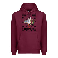 Burgundy merry christmas shitters full Premium Hoodie - artisFamous