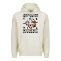 Oatmeal Heather merry christmas shitters full Premium Hoodie - artisFamous