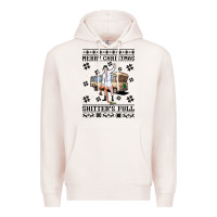 Pale Pink merry christmas shitters full Premium Hoodie - artisFamous