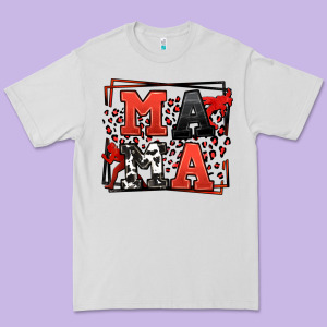 Wrestling Mama Red And Black Premium Tee Designed By Lillyallendesigns