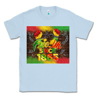 Dusty Blue free ish since 1865 Classic Tee - BarkalooDesign