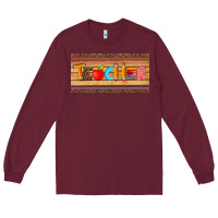 Burgundy teacher pen apple license plate template Long Sleeve Tee - Artiststas