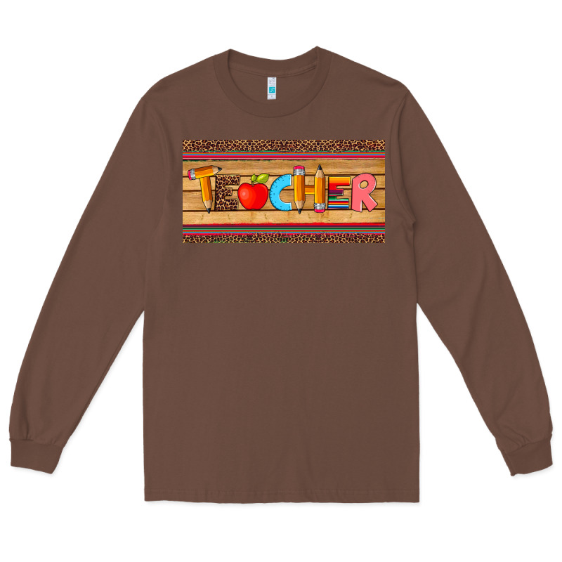 Teacher Pen Apple License Plate Template Long Sleeve Tee by Artiststas | Teevron