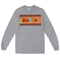 Heather Grey teacher pen apple license plate template Long Sleeve Tee - Artiststas