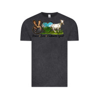 Vintage Black Peace Love Cashmere Goat Vintage Tee - LillyAllenDesigns