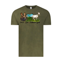 Vintage Olive Peace Love Cashmere Goat Vintage Tee - LillyAllenDesigns