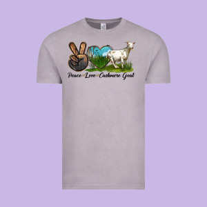 Peace Love Cashmere Goat Vintage Tee Designed By Lillyallendesigns